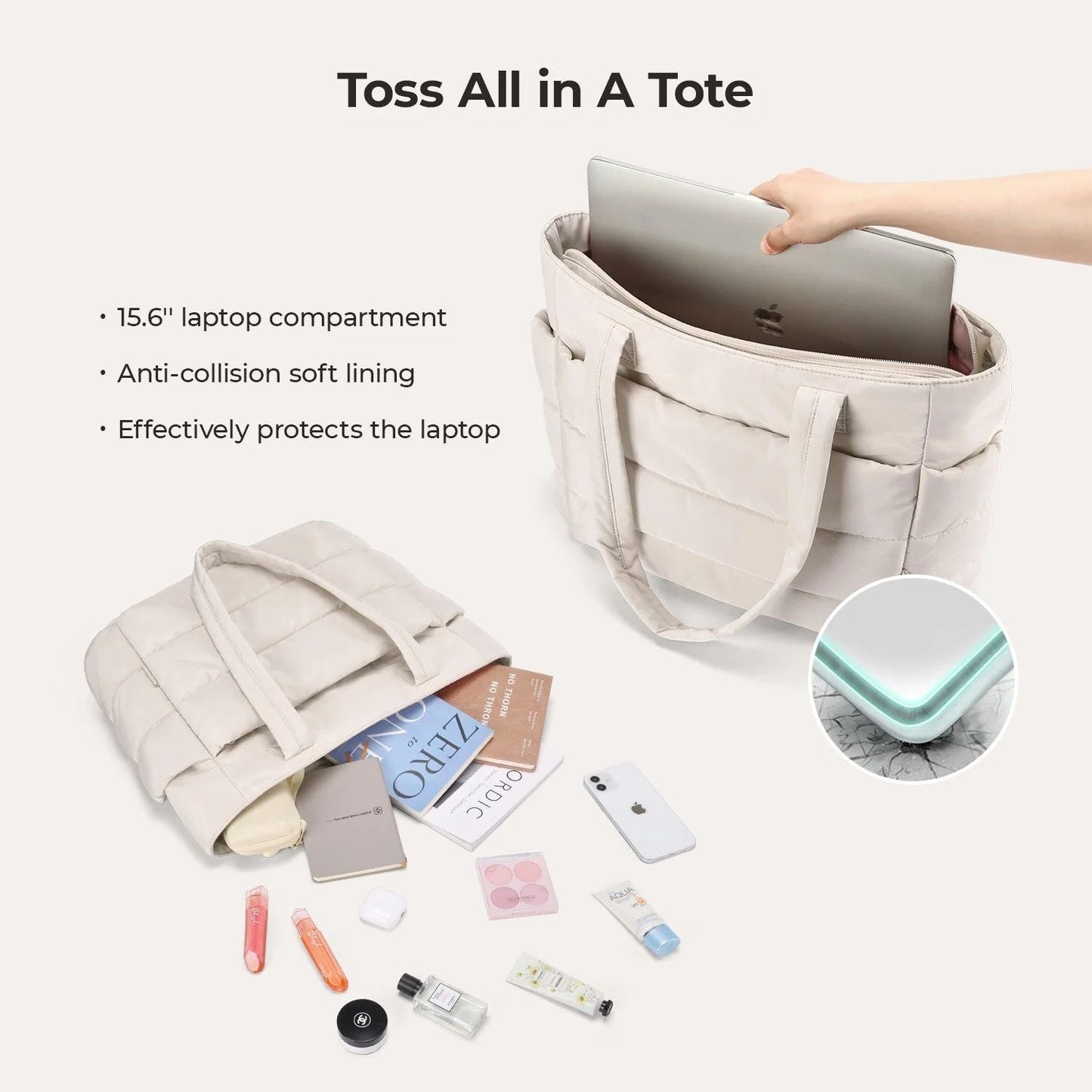 OLIVIA | Puffy Tote Bag