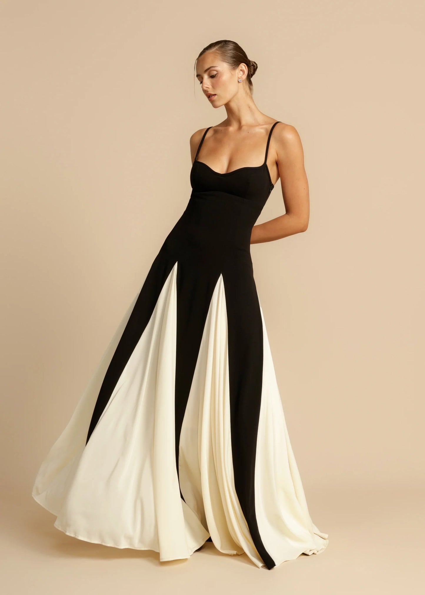 OLIVIA | Black Tie Maxi Dress