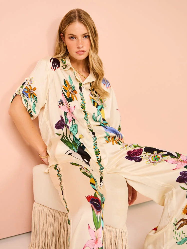 ISOLINE | ENSEMBLE BRODÉ TROPICAL