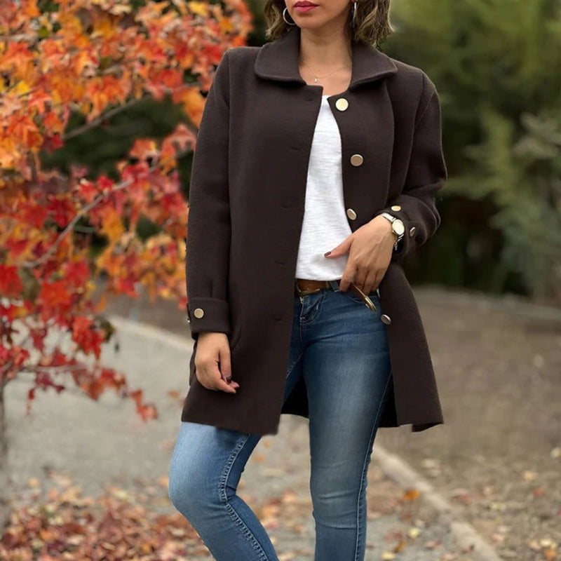 Monique | Manteau long en laine d'hiver