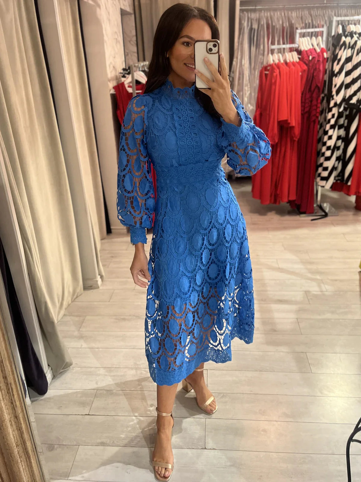 ILONA - ROBE MIDI ROMANTIQUE ET ÉLÉGANTE