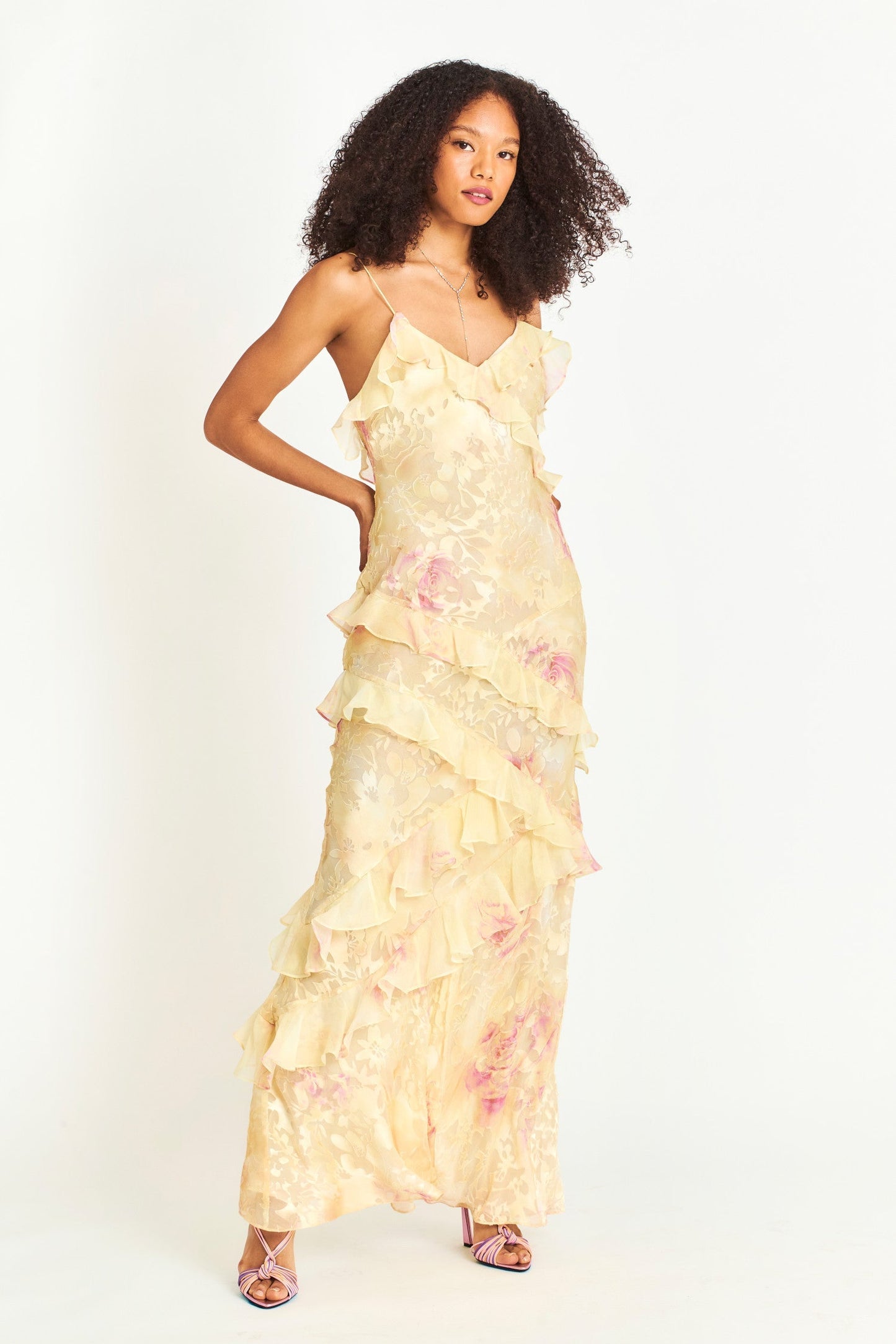 Rialto | Robe maxi en chiffon à fleurs