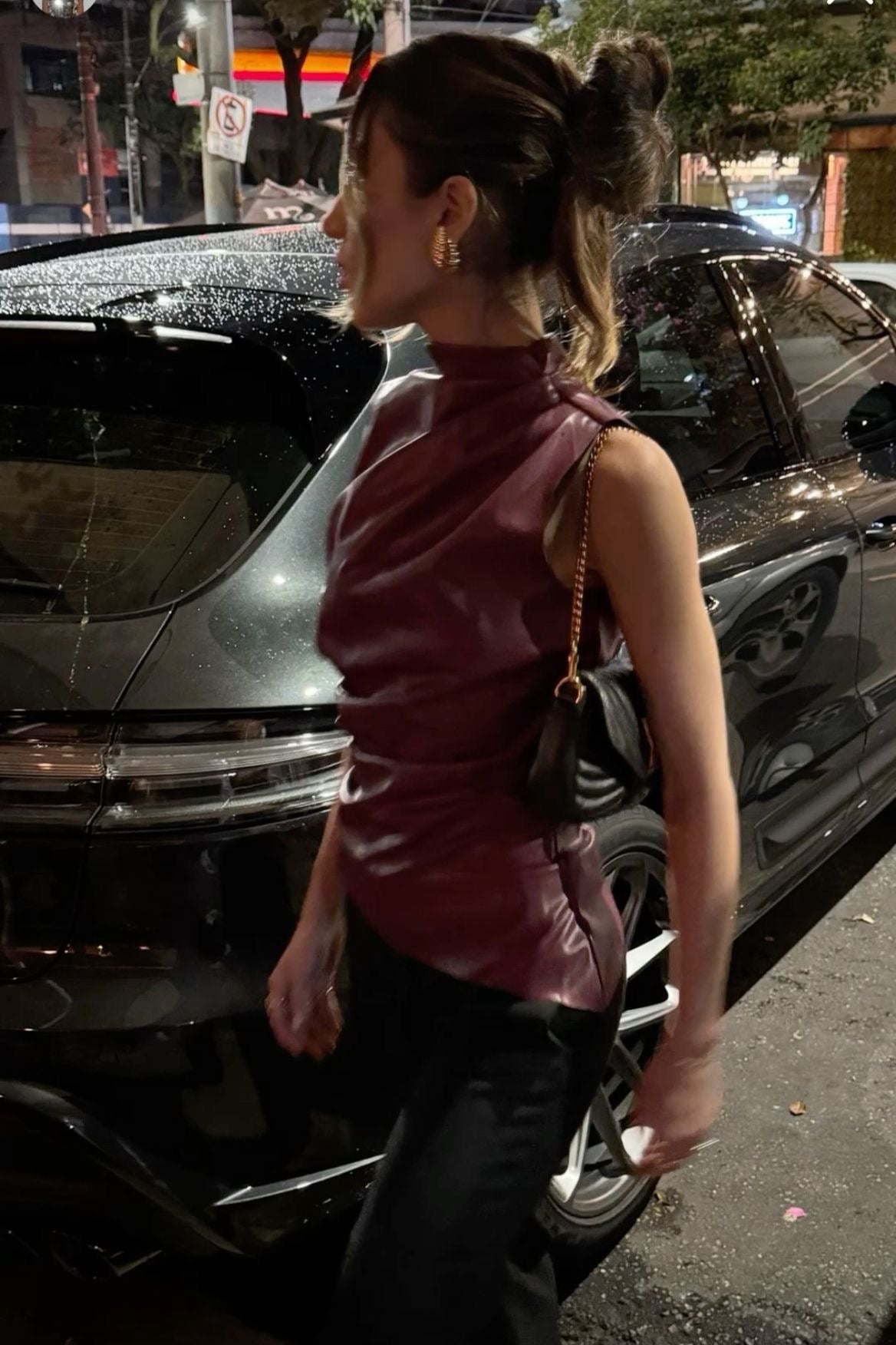 FLEUR | TOP EN CUIR ÉLÉGANT