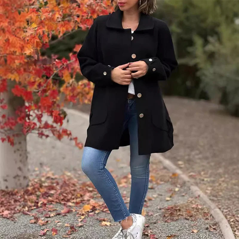 Monique | Manteau long en laine d'hiver