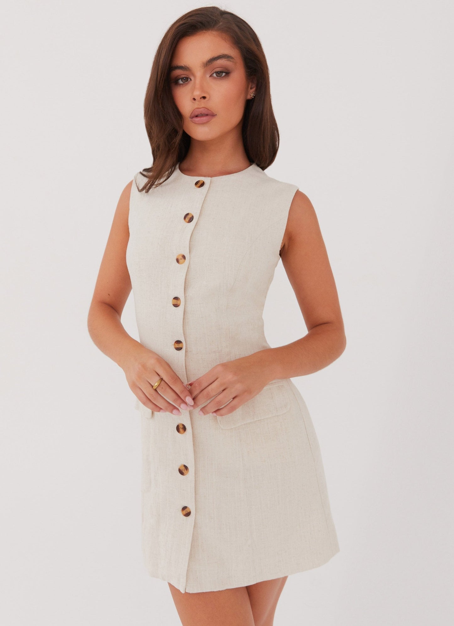 Castello Linen Vest Dress