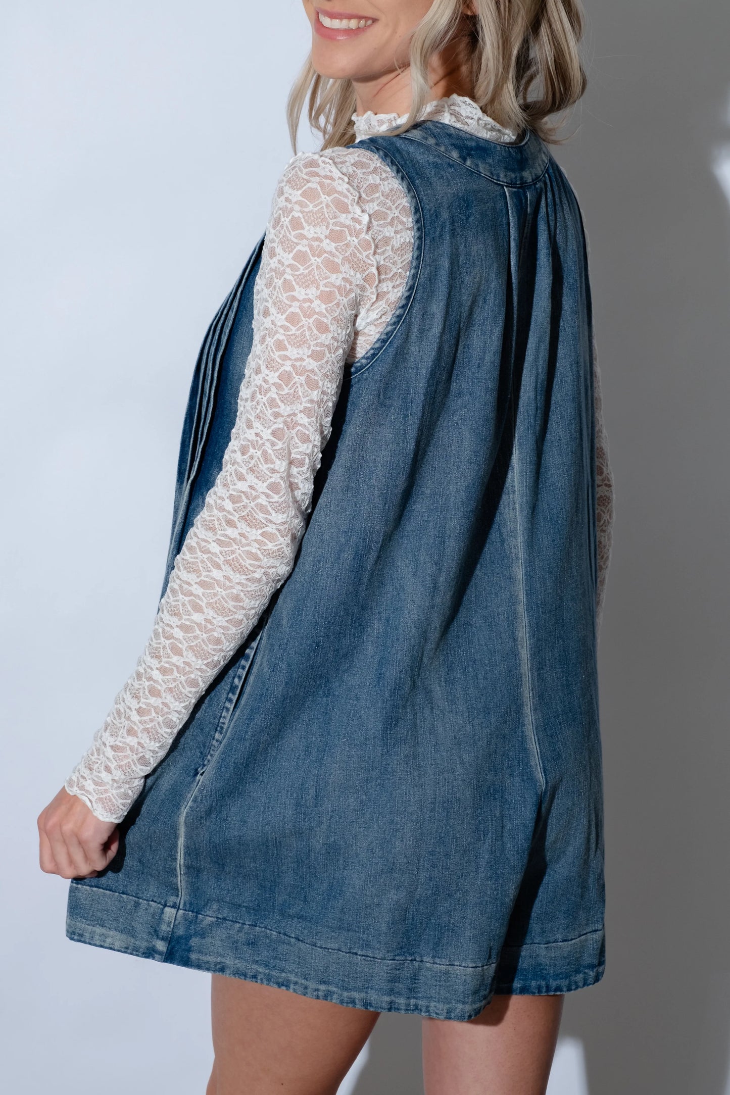 CHLOE | BARBOTEUSE EN DENIM AVEC NOEUD