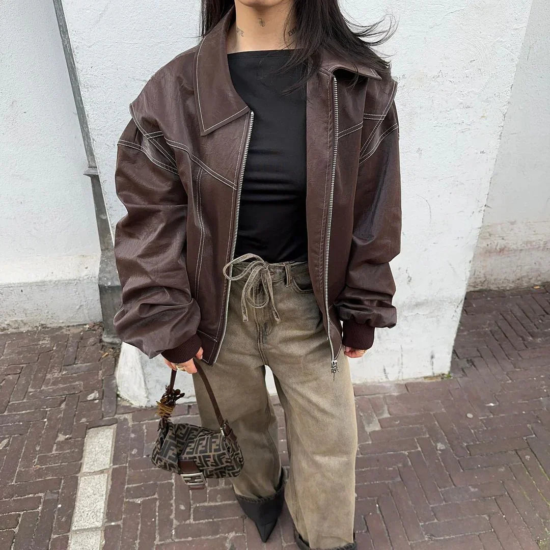 OLIVIA | Oversized Contrast Jacket