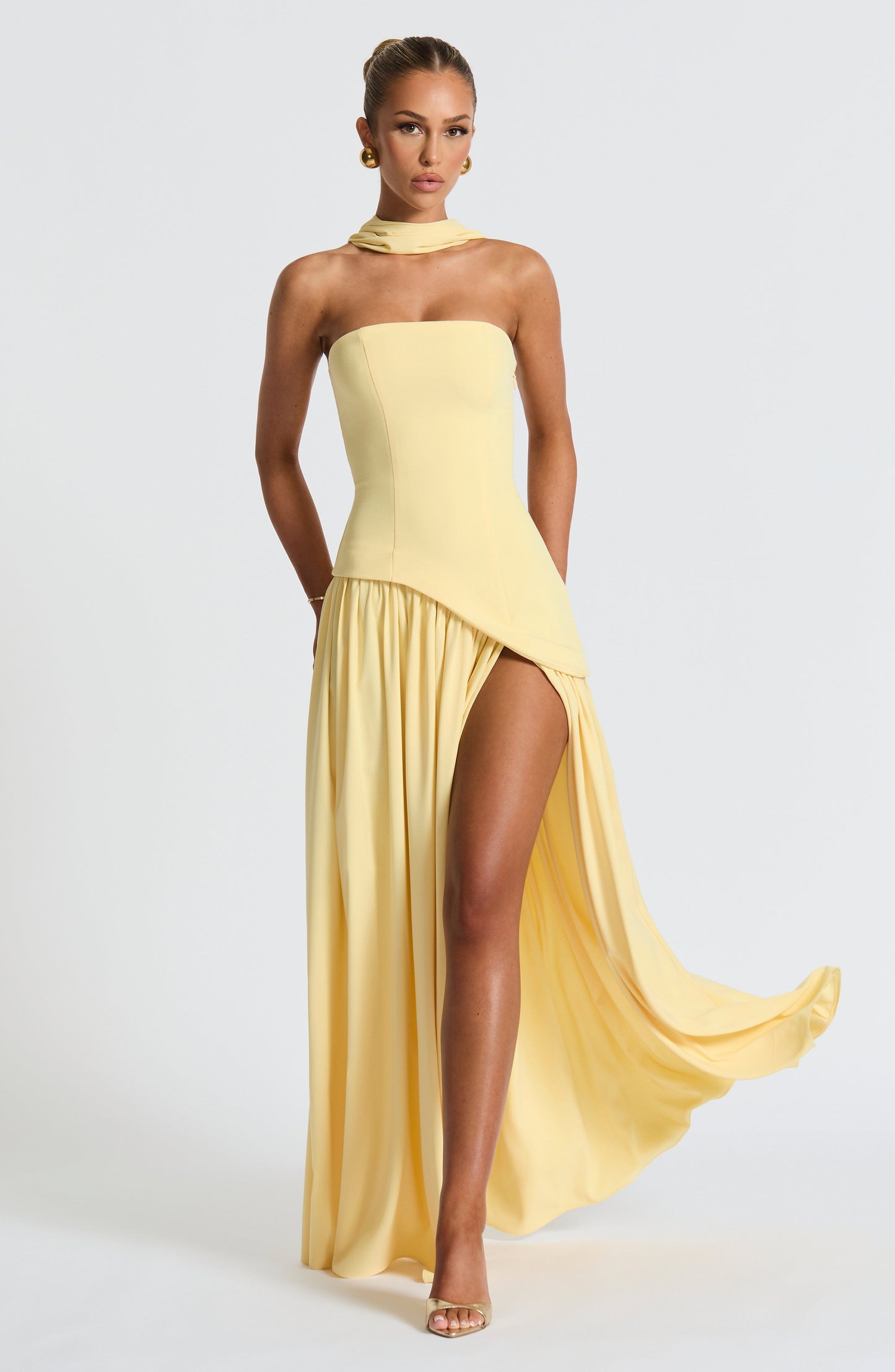 Chloe - Robe Longue Maliyah Citron