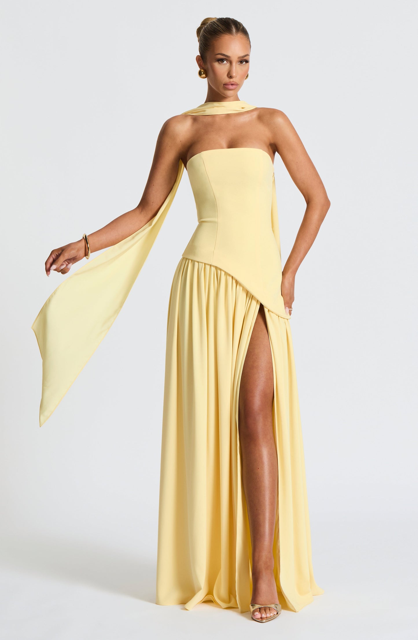 Chloe - Robe Longue Maliyah Citron