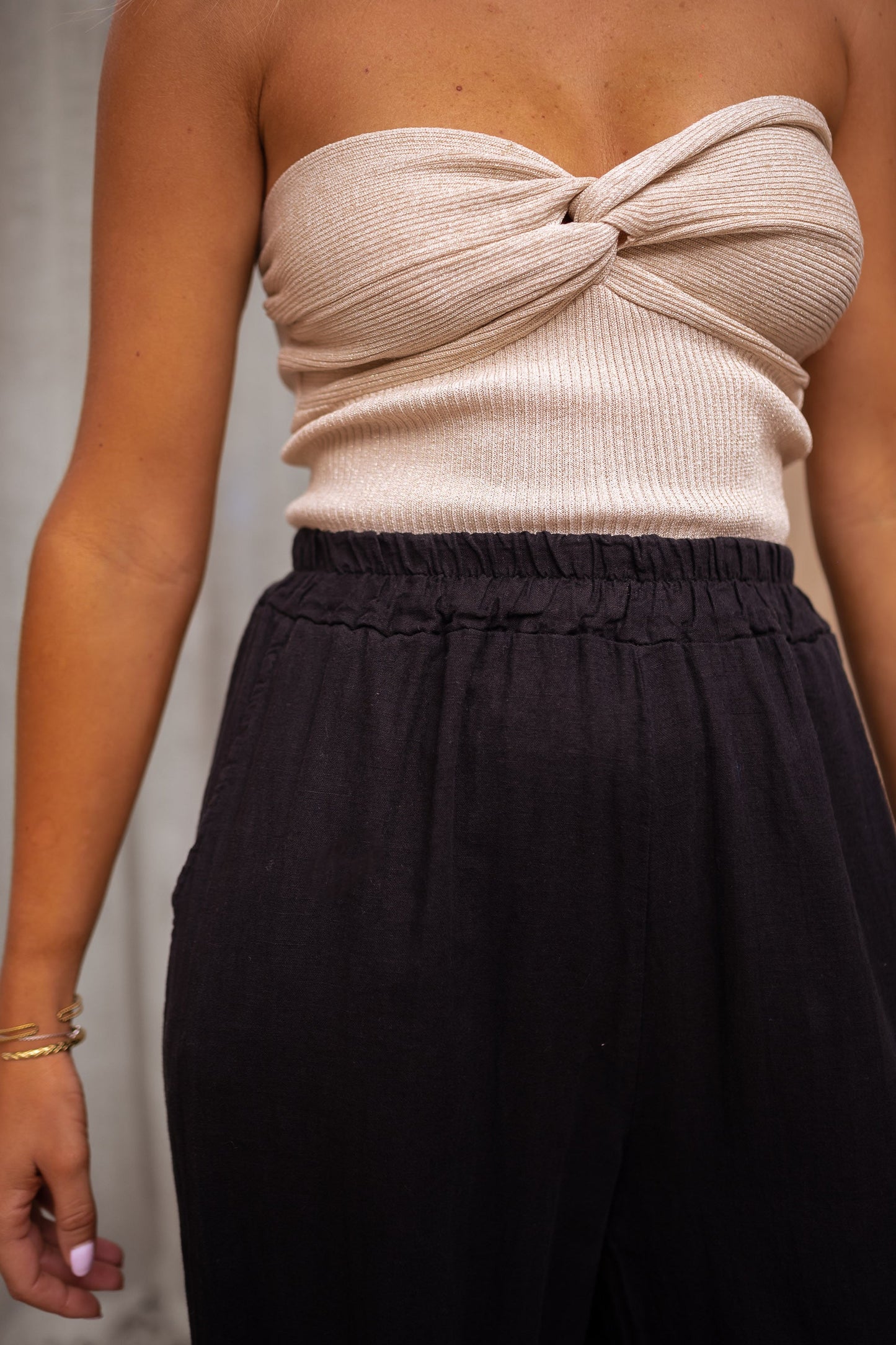 Pantalon Tim en lin - noir