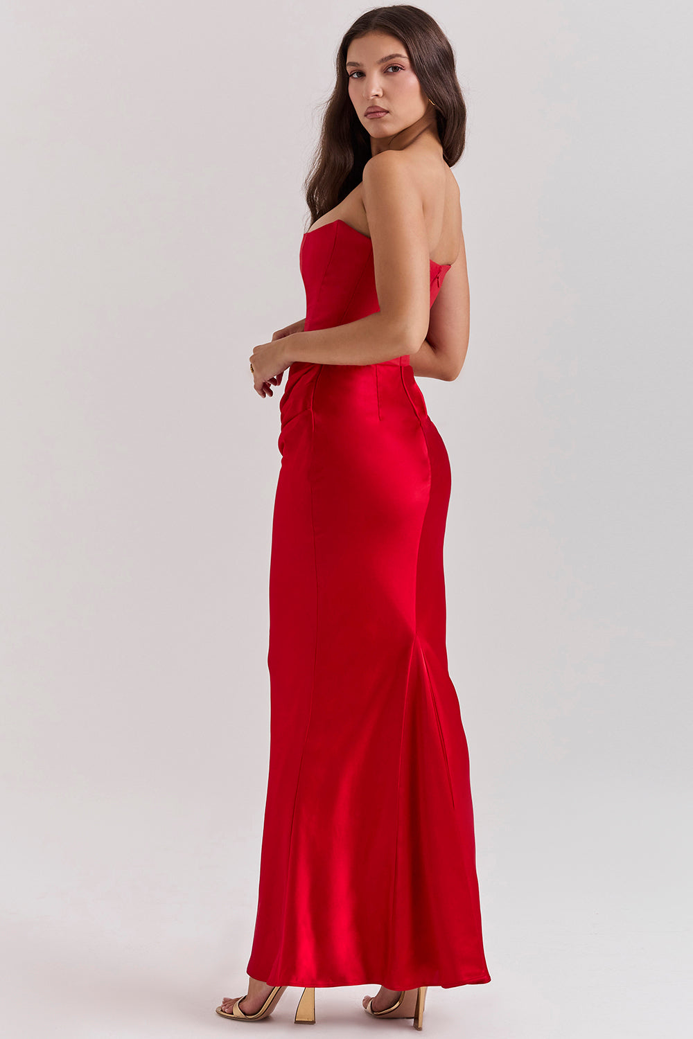 Elodie Strapless Silk Dress