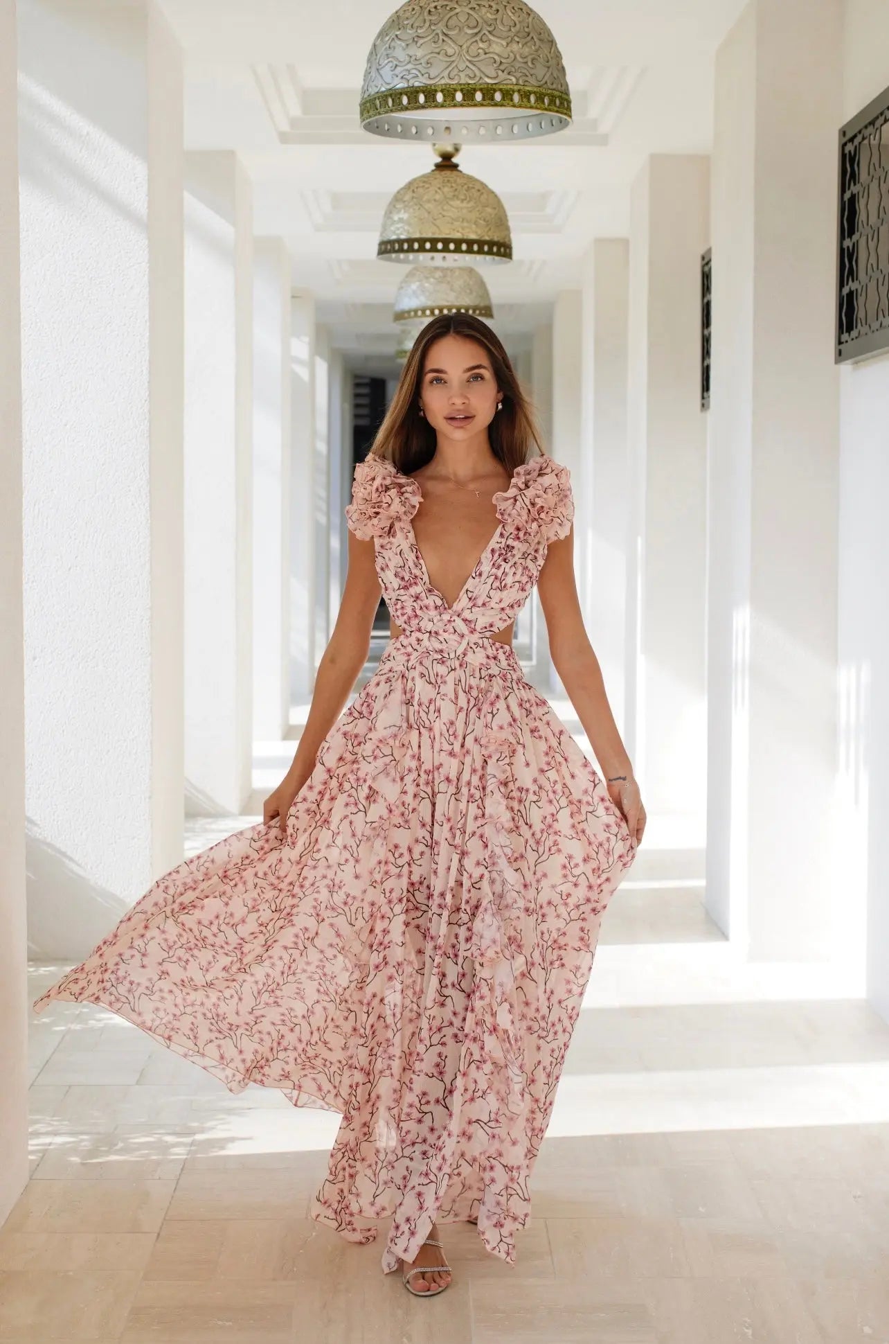 Robe longue imprimée Isla
