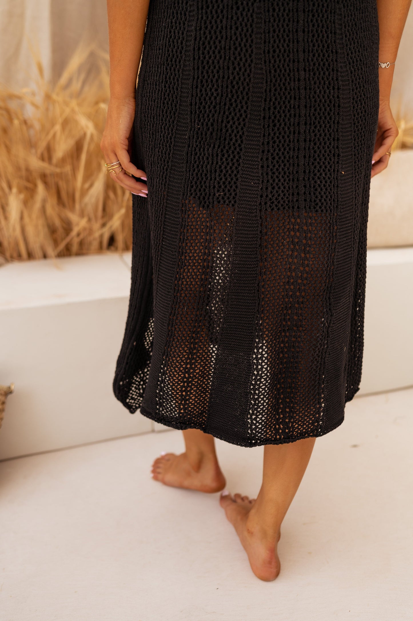 Robe Wendy - noire en crochet