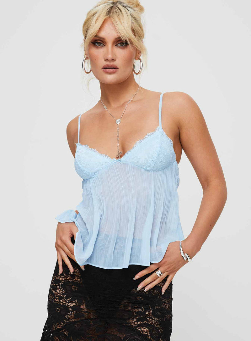 OLIVIA | Lace Pleated Top