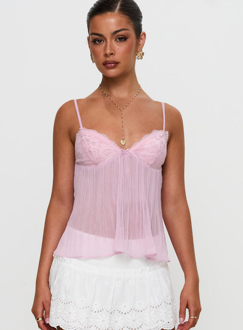 OLIVIA | Lace Pleated Top