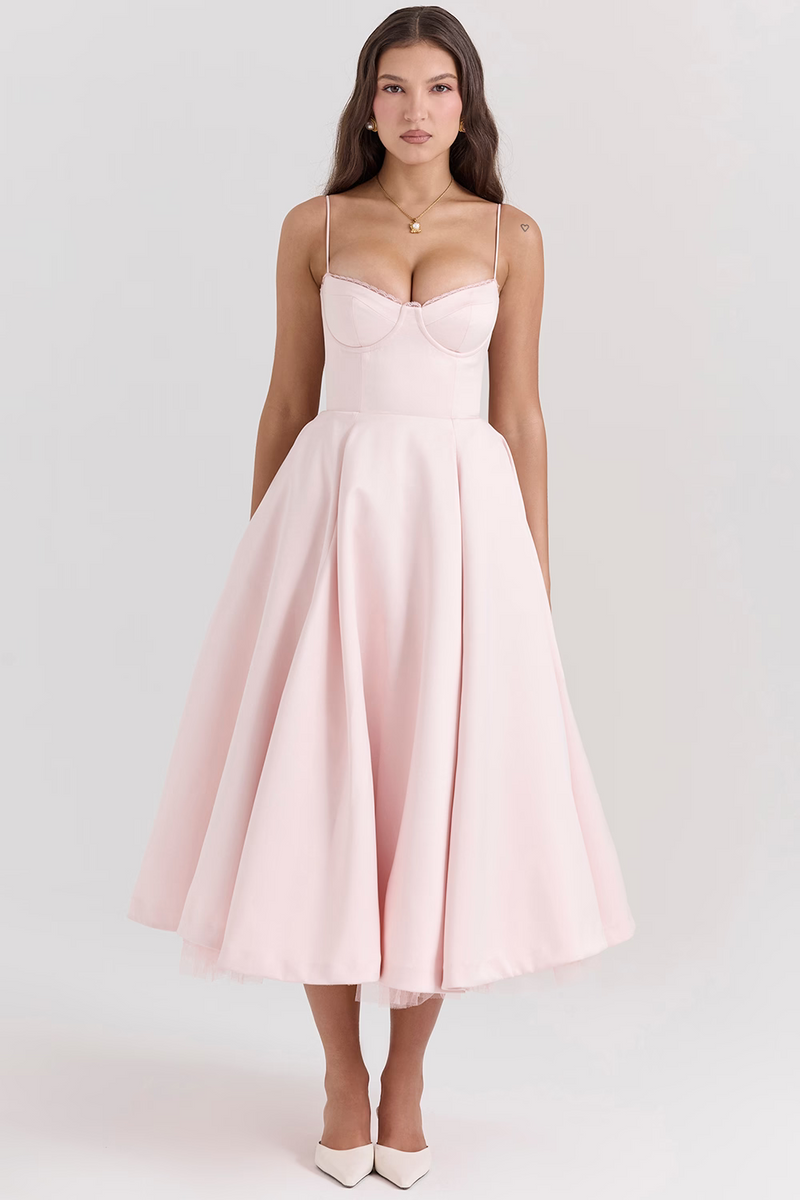 ISABEAU | ROBE MIDI ROMANTIQUE ET ÉLÉGANTE