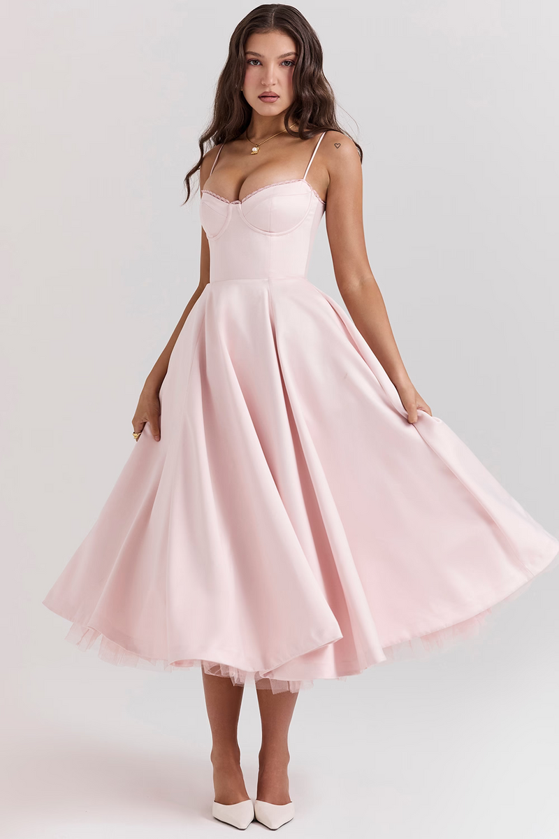 ISABEAU | ROBE MIDI ROMANTIQUE ET ÉLÉGANTE