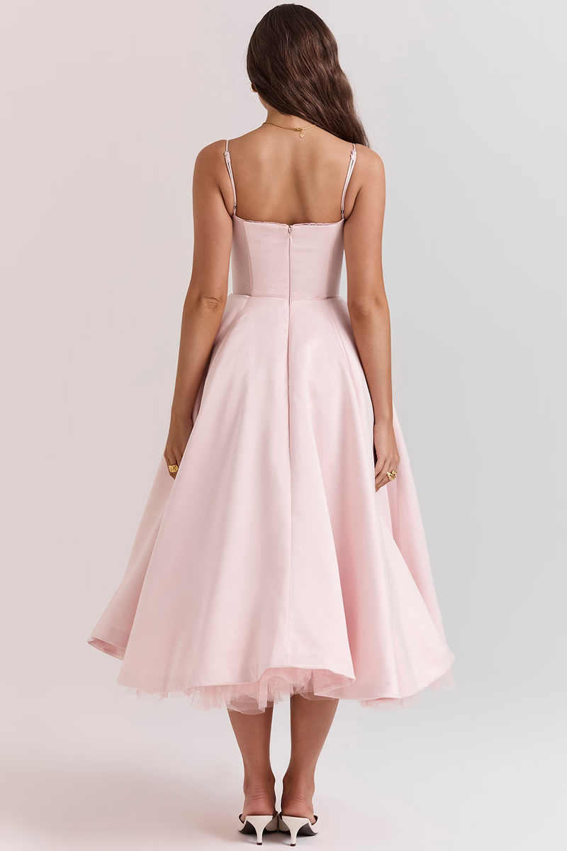ISABEAU | ROBE MIDI ROMANTIQUE ET ÉLÉGANTE