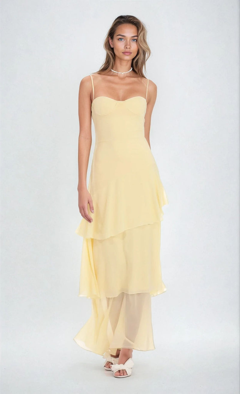 CHLOE | ROBE LONGUE FLUIDE EN SOLEIL DOUX