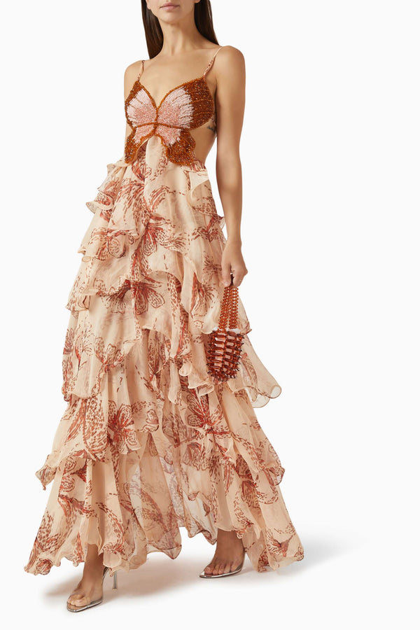 CHLOE | Robe longue Sunset Butterfly