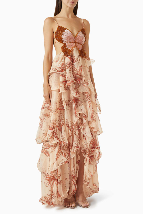 CHLOE | Robe longue Sunset Butterfly