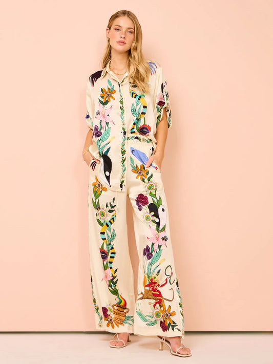 ISOLINE | ENSEMBLE BRODÉ TROPICAL