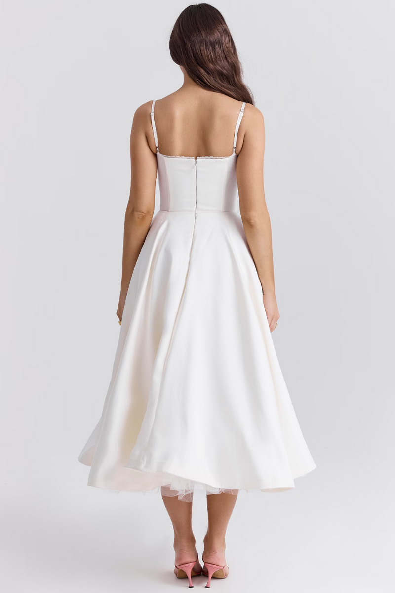 ISABEAU | ROBE MIDI ROMANTIQUE ET ÉLÉGANTE