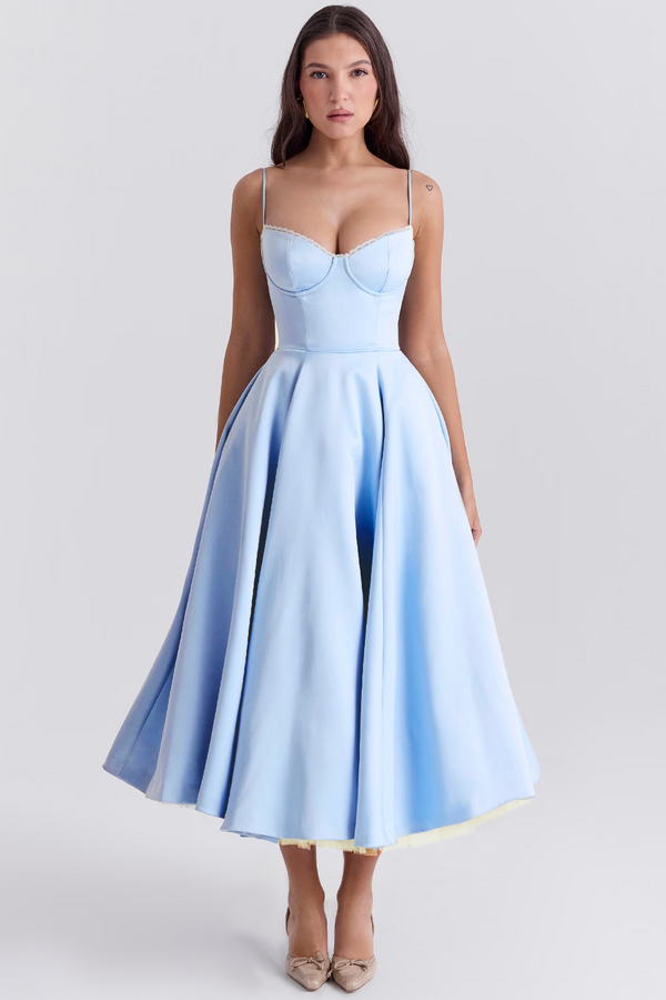 ISABEAU | ROBE MIDI ROMANTIQUE ET ÉLÉGANTE