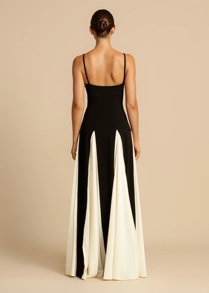 OLIVIA | Black Tie Maxi Dress