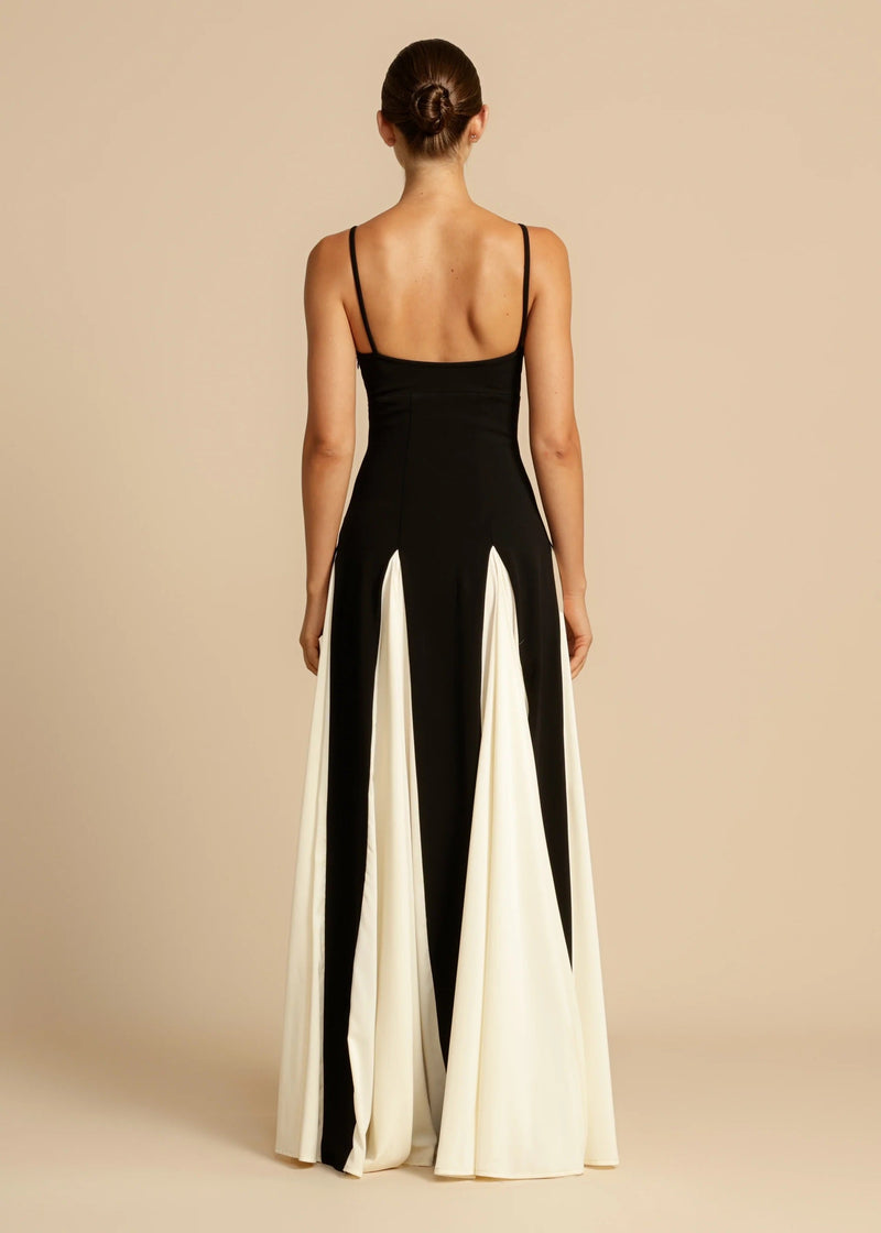 OLIVIA | Black Tie Maxi Dress