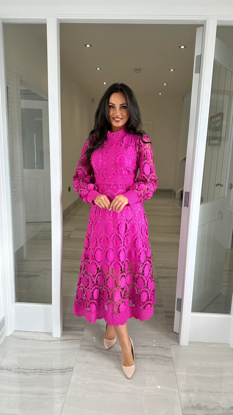 ILONA - ROMANTISCHE EN ELEGANTE MIDI-JURK 