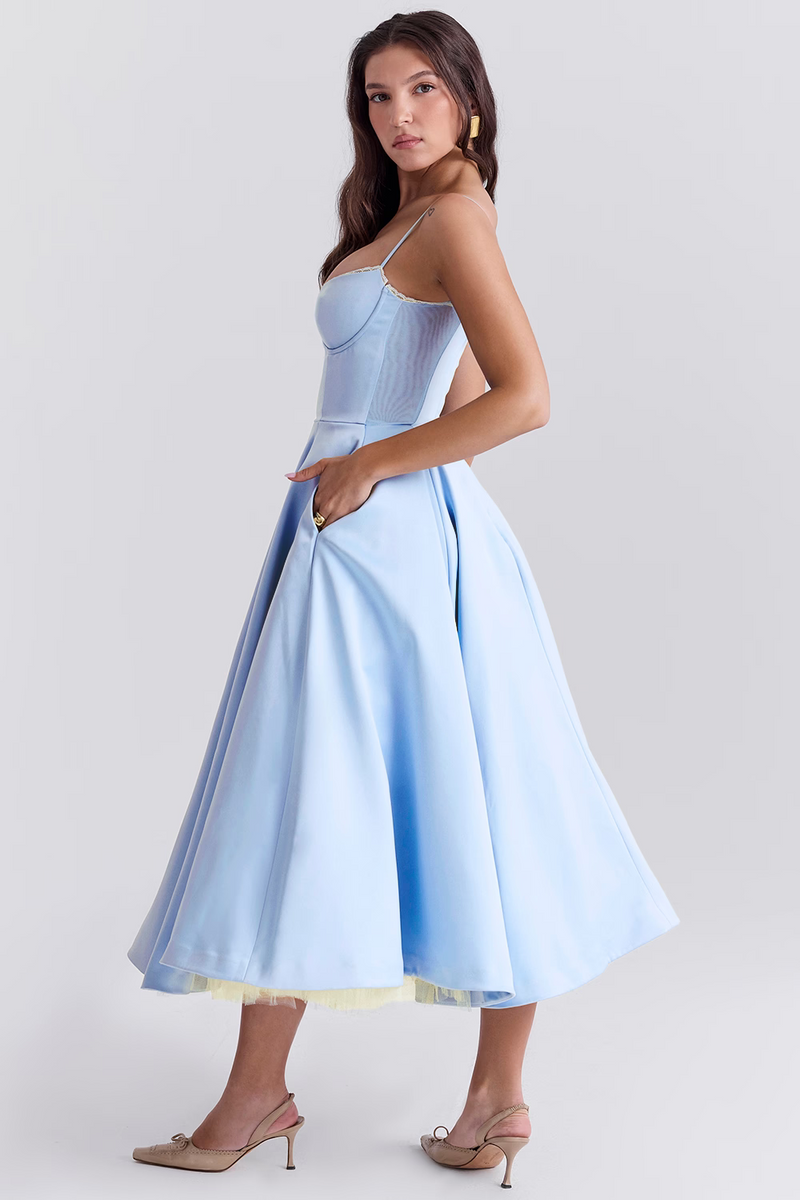 ISABEAU | ROBE MIDI ROMANTIQUE ET ÉLÉGANTE