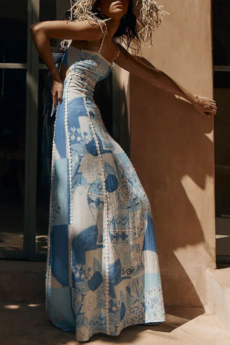 CHLOE | Robe longue à encolure échancrée