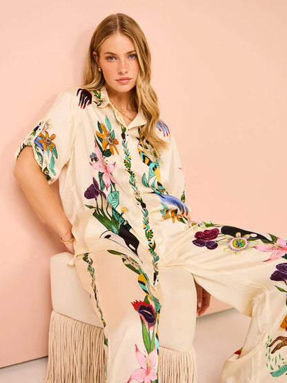 ISOLINE | ENSEMBLE BRODÉ TROPICAL