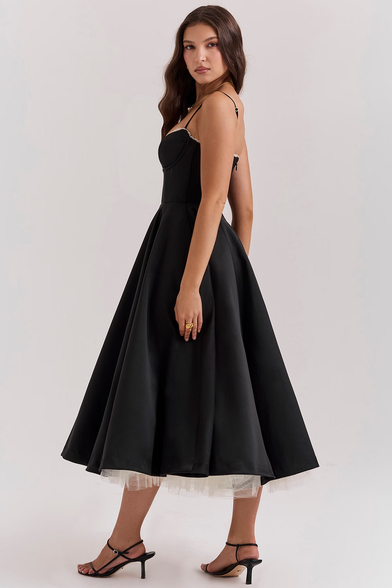 ISABEAU | ROBE MIDI ROMANTIQUE ET ÉLÉGANTE