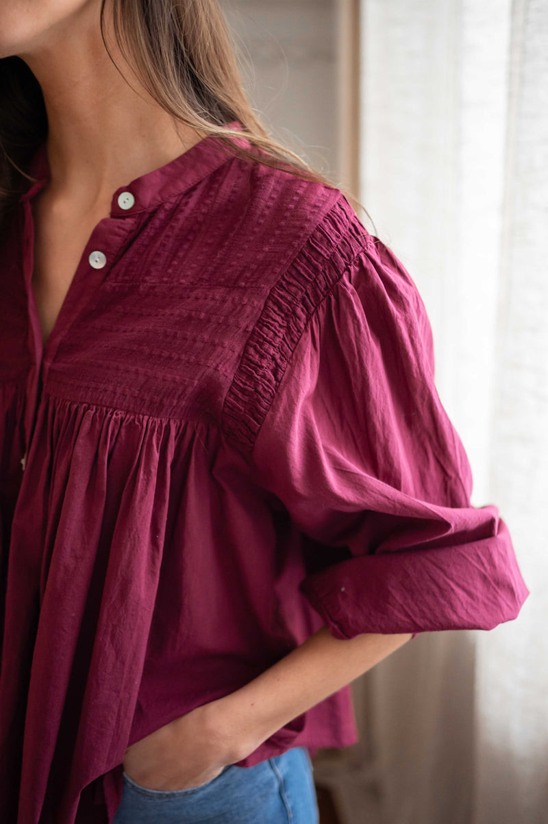Blouse Wilva - bordeaux