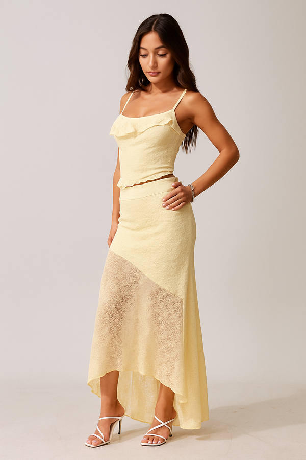 Amy Lemon Lace Luxe Set