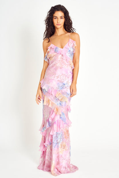 Rialto | Robe maxi en chiffon à fleurs