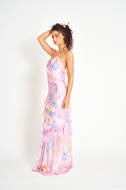 Rialto | Robe maxi en chiffon à fleurs