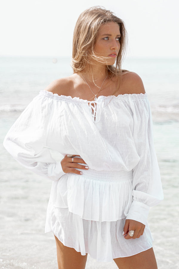 Short Dress Peralta Ivory