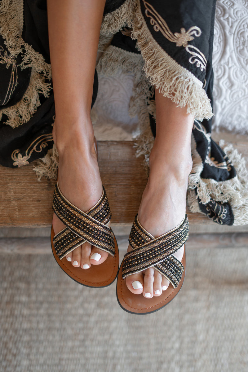 CHLOE | Perles Slipper noires