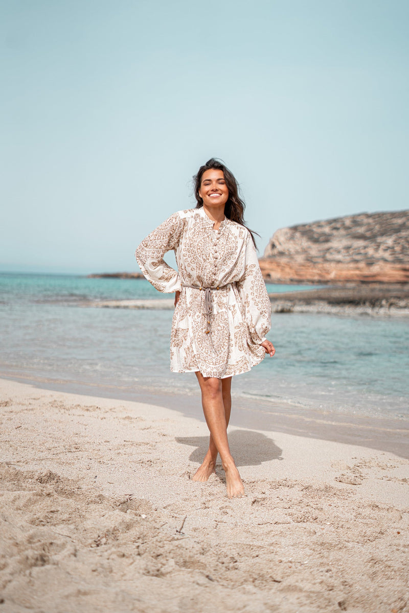Short Dress Adella Taupe