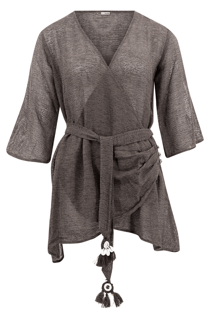Wrap Dress Deya Dark Anthracite