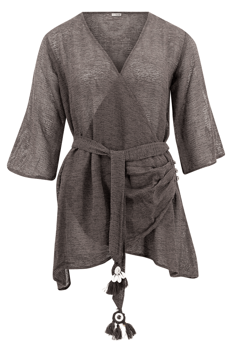 Wrap Dress Deya Dark Anthracite