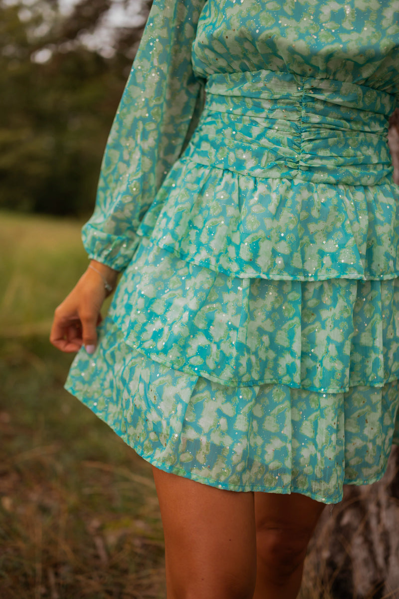 Robe Manaé - bleue et verte
