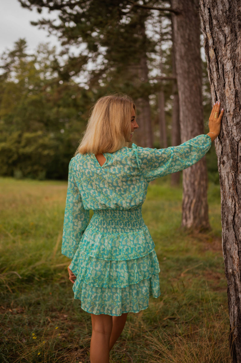 Robe Manaé - bleue et verte