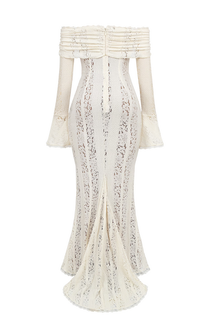 LORÉNA | ROBE LONGUE EN DENTELLE ÉLÉGANTE