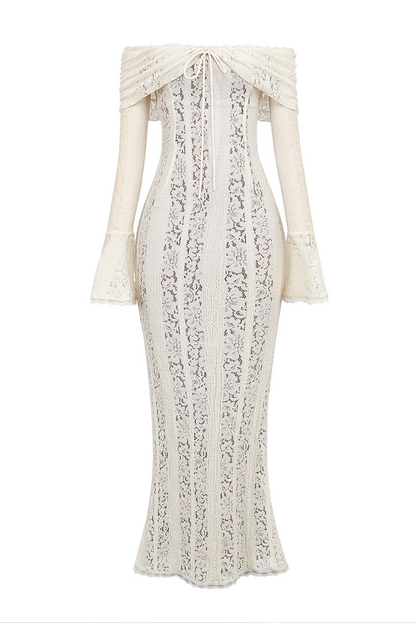 LORÉNA | ROBE LONGUE EN DENTELLE ÉLÉGANTE
