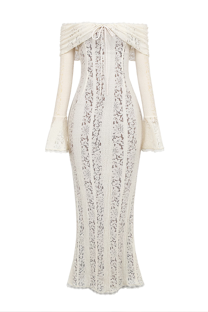LORÉNA | ROBE LONGUE EN DENTELLE ÉLÉGANTE