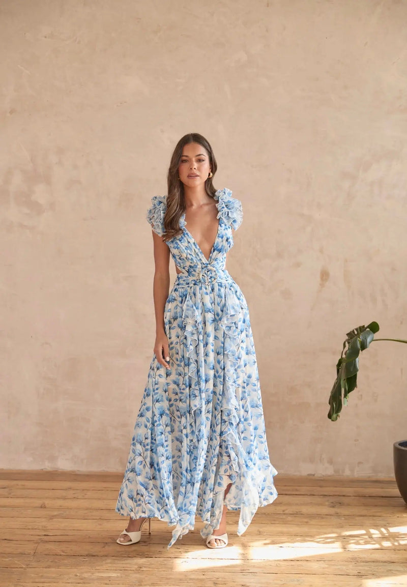 Robe longue imprimée Isla